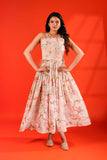 Floral Cord Midi Dress