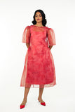 Paint It Red Organza Dress