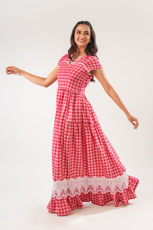 Gingham Maxi dress