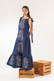 Cord Embroidered Denim Maxi