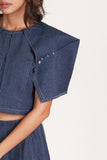 Sculpted Denim Top