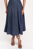 Pleated Denim skirt