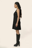Little Black Suede Dress