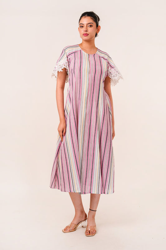 Cape Stripe Dress