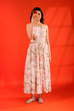 Floral Cord Midi Dress