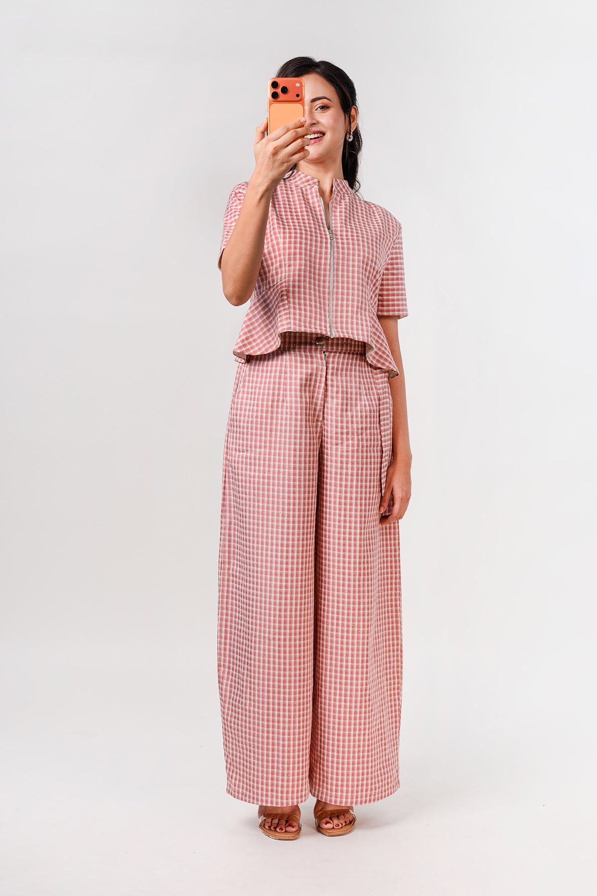 Cherry Gingham Coord Set