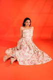 Floral Cord Midi Dress