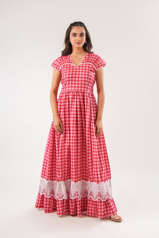 Gingham Maxi dress