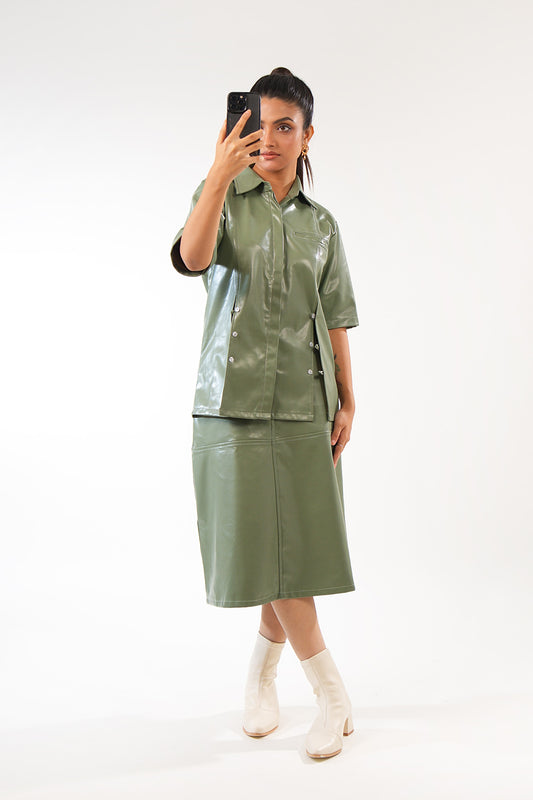 Mint Leather Coord