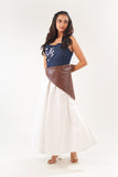 Leather Scarf Midi Dress