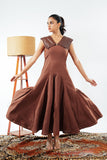 Leather Collar Dress