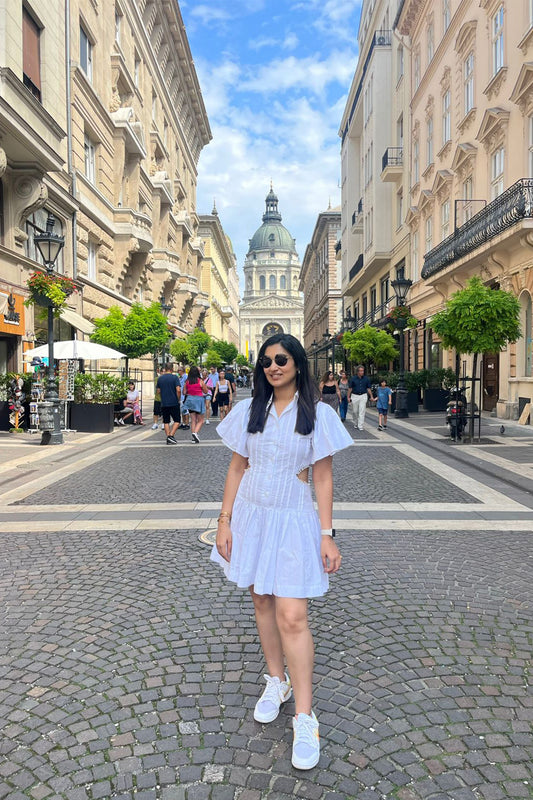 Side - Cut Shirt Dress