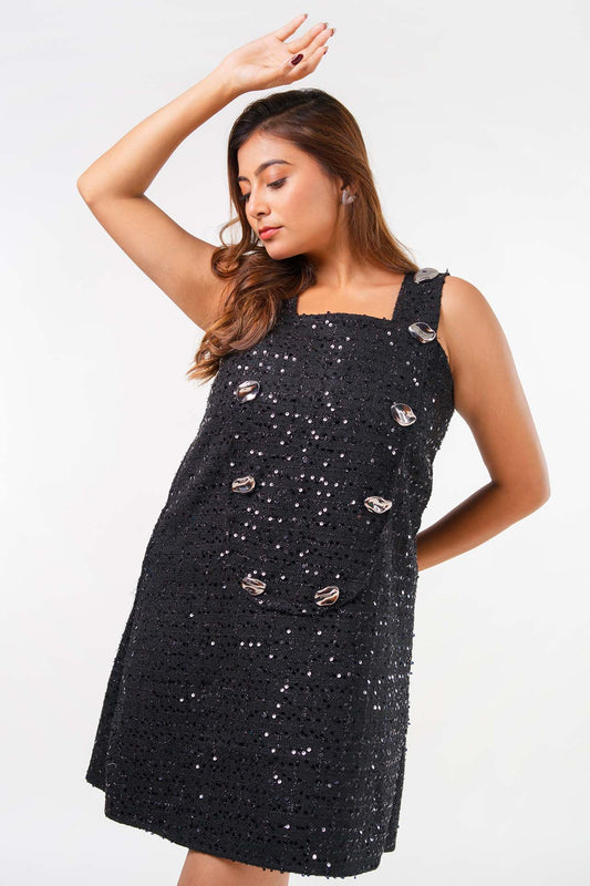 Starlit Tweed Dress