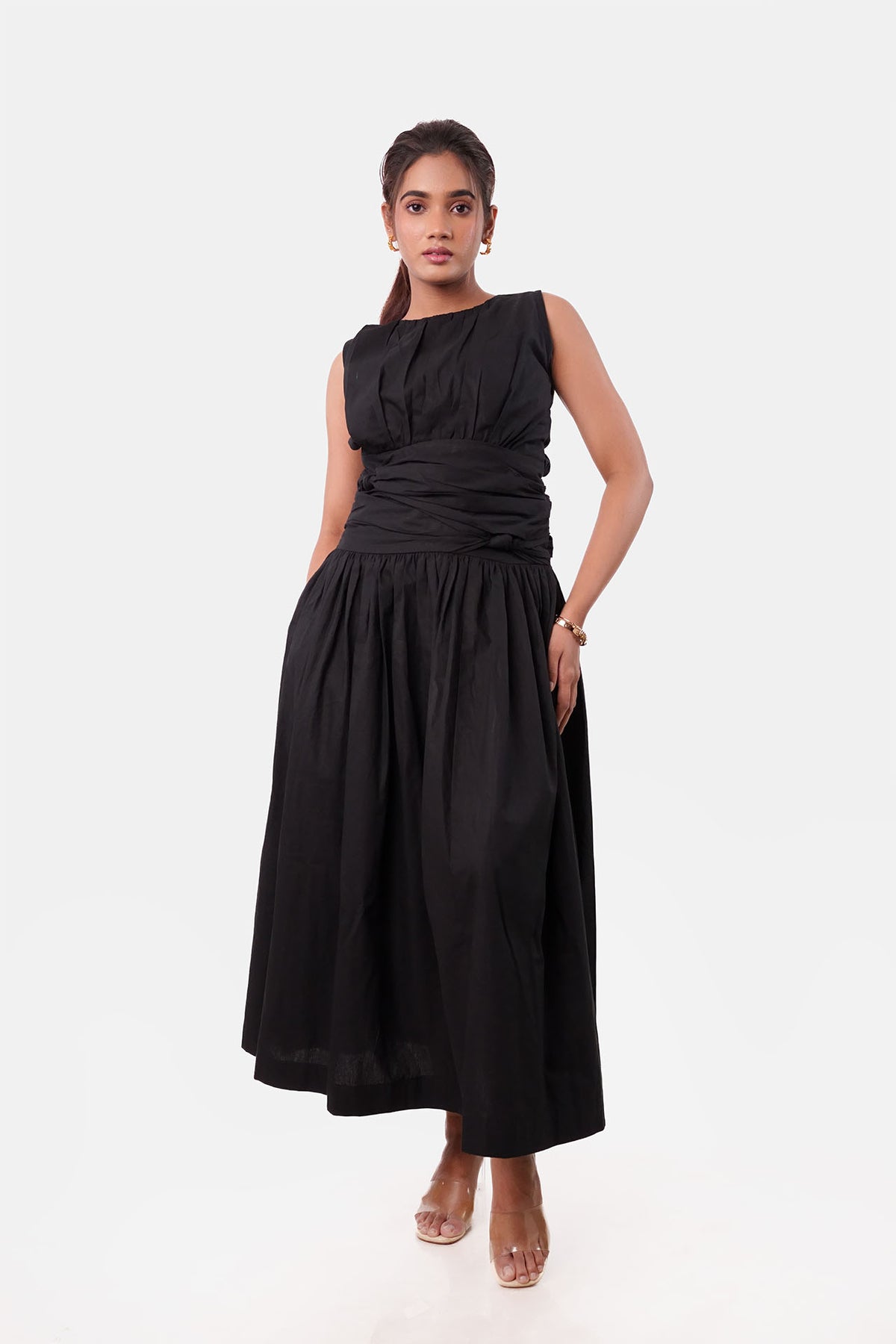 Knotted Midi Dress