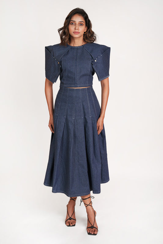Sculpted Denim Coord Set