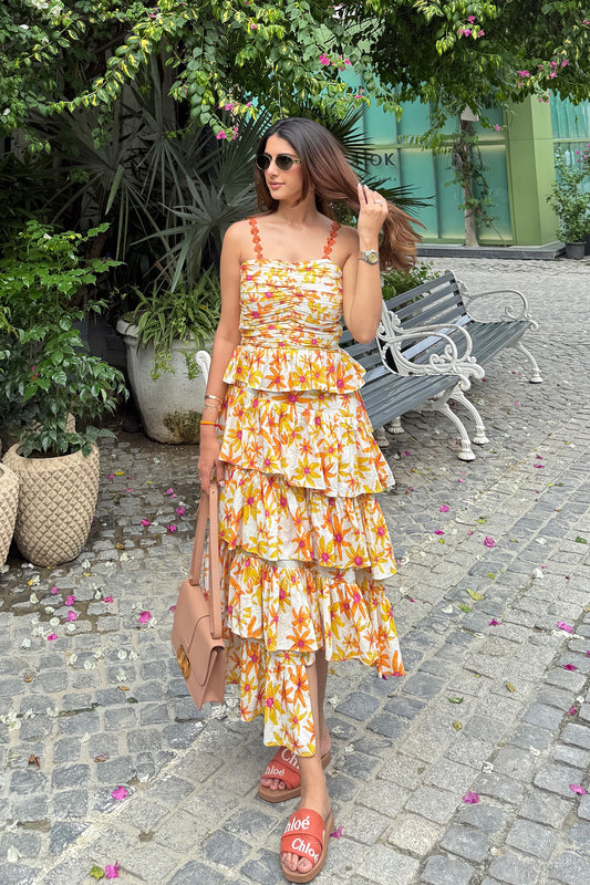 Layered Printed Dress