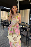 Summer Scallop Printed Dress