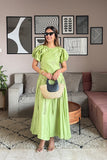 Pleated Midi Dress